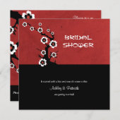 Invitation Fête de la mariée orientale de Sakura (Devant / Derrière)