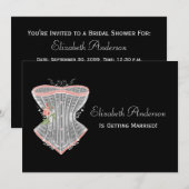 Invitation Fête de la mariée personnelle de lingerie de (Devant / Derrière)