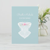 Invitation Fête de la mariée personnelle florale de lingerie (Debout devant)