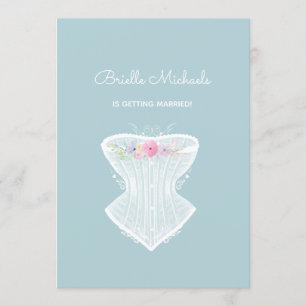 Invitation Fête de la mariée personnelle florale de lingerie