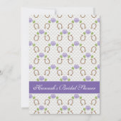 Invitation Fête de la mariée pourpre de casquette de Derby (Dos)