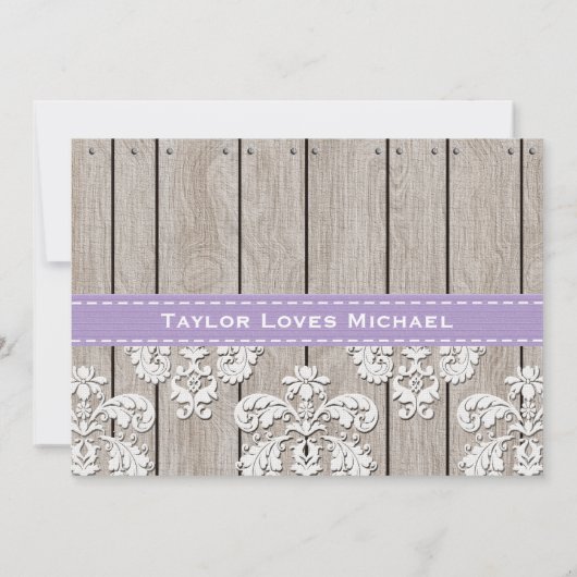 Invitation Fête de la mariée pourpre de pot de maçon de (Dos)