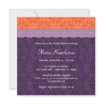 Fête de la mariée pourpre et orange V016 de