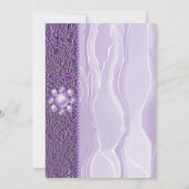 Invitation Fête de la mariée Purple Foil & soie avec Perles I (Dos)