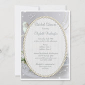 Invitation Fête de la mariée romantique de colombes, (Dos)