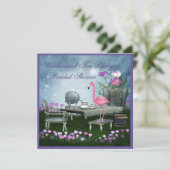 Invitation Fête de la mariée rose de thé du pays des (Debout devant)