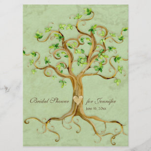 Invitation Fête de la mariée sage Antiqued par racines