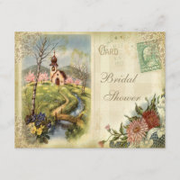 Fête de la mariée vintage mignonne d'église