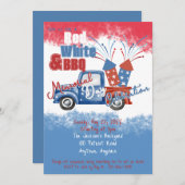 Invitation Fête de la mémoire Jour de l'Indépendance BBQ Part (Devant / Derrière)