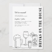 Invitation Fête de la Ménage Noire et Blanc (Devant)