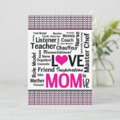 Invitation Fête de la mère - Fête des mères ou anniversaire d (Debout devant)