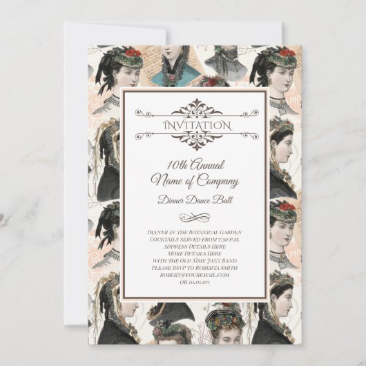 Invitation Fête de la mode Vintage (Devant)