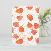 Invitation Fête de la moisson Feuilles Automne Couleurs (Debout devant)