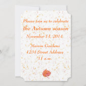 Invitation Fête de la moisson Feuilles Automne Couleurs (Dos)