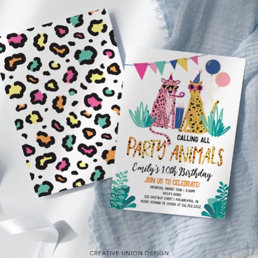 Invitation Fête de la morue Animaux Fête d'anniversaire pour 