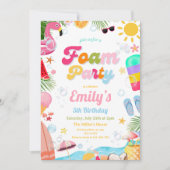 Invitation Fête de la mousse tropicale Anniversaire Summer Be (Devant)
