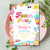 Invitation Fête de la mousse tropicale Anniversaire Summer Be