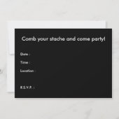 Invitation fête de la moustache : staches comiques (Dos)