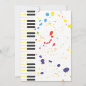 Invitation Fête de la musique couleur Anniversaire (Dos)