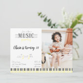 Invitation Fête de la musique couleur Anniversaire (Debout devant)