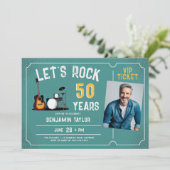 Invitation Fête de la musique rock Hommes Turquoises 50e anni (Debout devant)