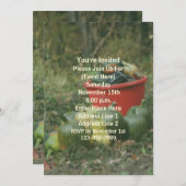 Invitation Fête de la Nature de la Moisson de Country Garden (Devant / Derrière)