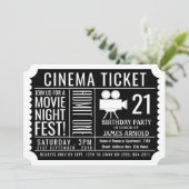 Invitation Fête de la nuit, Billets de cinéma, Fête d'anniver (Debout devant)