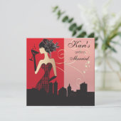 Invitation Fête de la nuit des filles - Rouge (Debout devant)