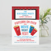 Invitation Fête de la nuit, Popcorn Cinema fête d'anniversair (Debout devant)