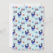 Invitation Fête de la paire nordique de rennes de Noël (Dos)