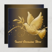 Invitation Fête de la paix religieuse de Noël (Devant / Derrière)