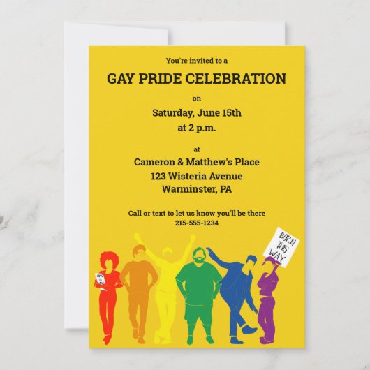 Invitation Fête de la Parade gay pride (Devant)