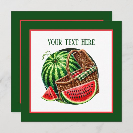 Invitation fête de la pastèque (Devant / Derrière)