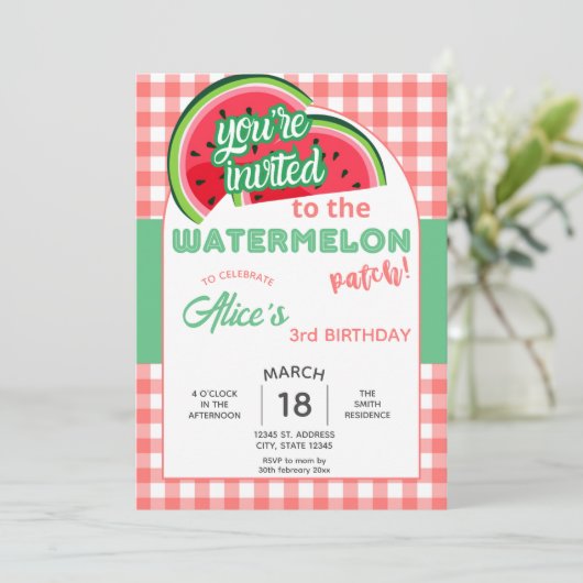 Invitation Fête de la pastèque (Debout devant)