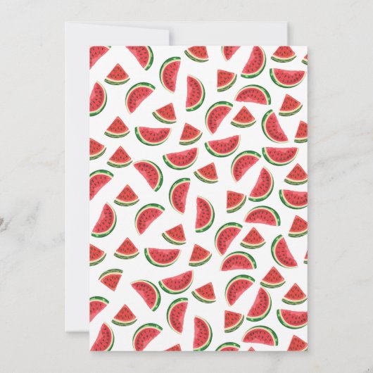 Invitation Fête de la pastèque douce Anniversaire (Dos)