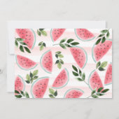 Invitation Fête de la pastèque douce Photo d'anniversaire (Dos)