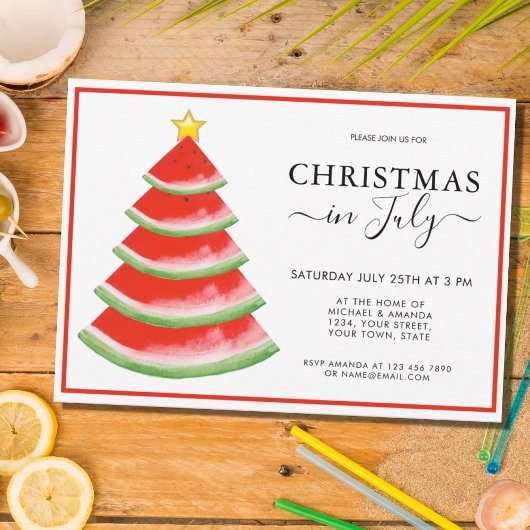 Invitation Fête de la pastèque en juillet