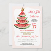 Invitation Fête de la pastèque Tropical d'été Noël en juillet (Devant)