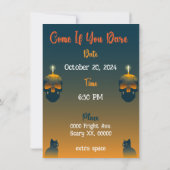 Invitation Fête de la Patch de Citrouille Ensorcelée d'Hallow (Dos)