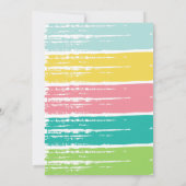 Invitation Fête de la peinture couleur Pastel Anniversaire (Dos)