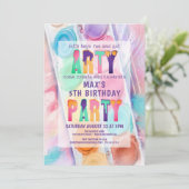 Invitation Fête de la peinture de la partie Arty Anniversaire (Debout devant)