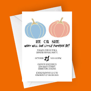 Invitation Fête de la petite Citrouille Halloween