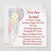 Invitation Fête de la petite souris (Dos)