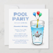 Invitation Fête de la piscine (Devant)