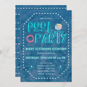 Invitation Fête de la piscine (Devant / Derrière)