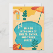 Invitation Fête de la piscine (Dos)