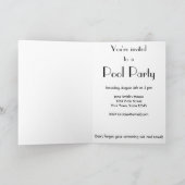 Invitation Fête de la piscine (Intérieur)