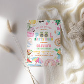 Invitation Fête de la piscine à éclaboussures tropicale Anniv