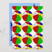 Invitation Fête de la piscine Beach Balls (Devant / Derrière)