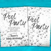 Invitation Fête de la piscine cool Splash été fête d'annivers